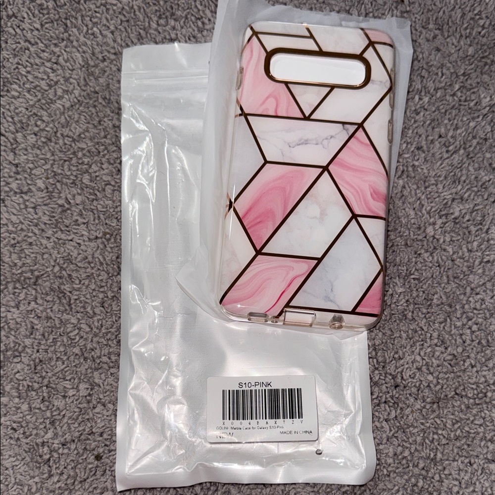 Geometric Pink Phone Case for Galaxy S10